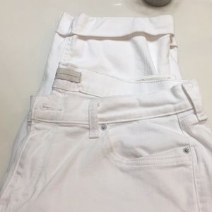 Never Worn White Jean Cuffed Capris.